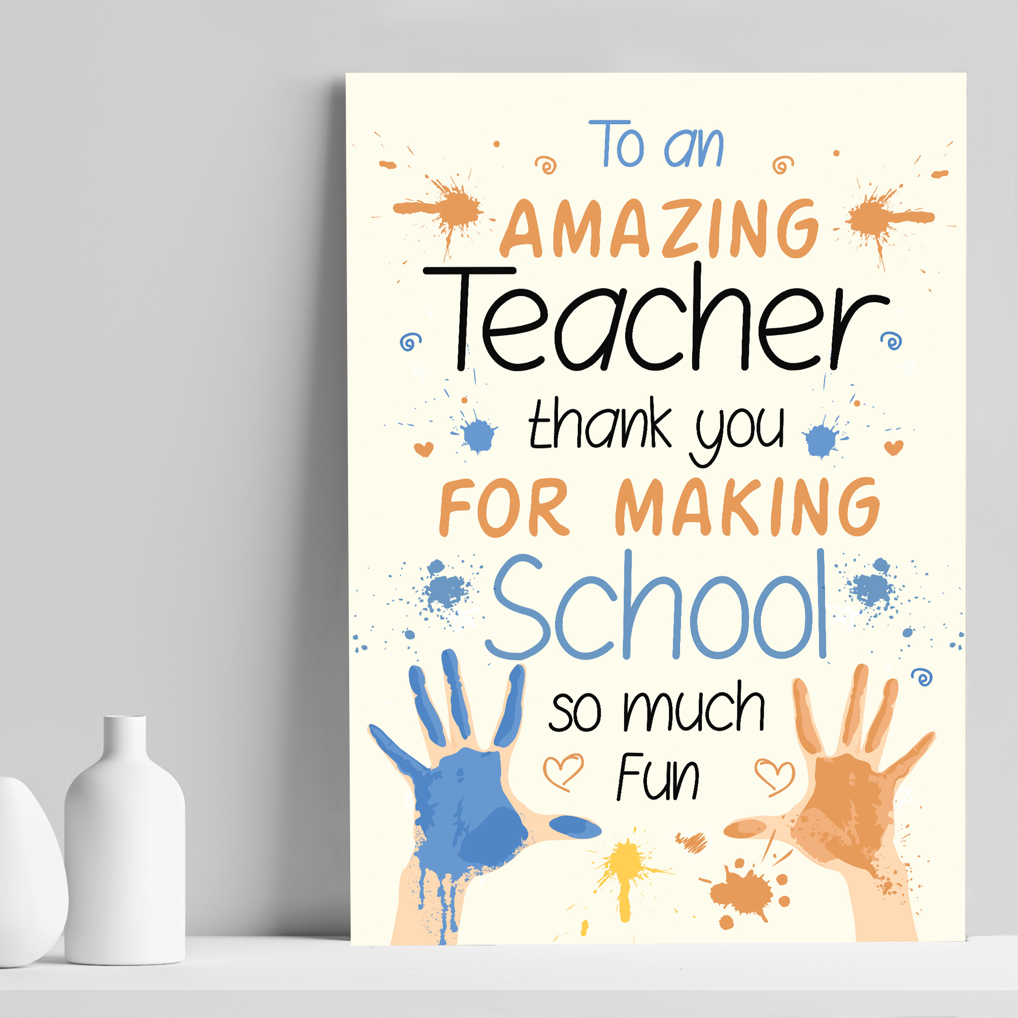 Amazing Teacher Print Thank You Gift For Nursery Teacher