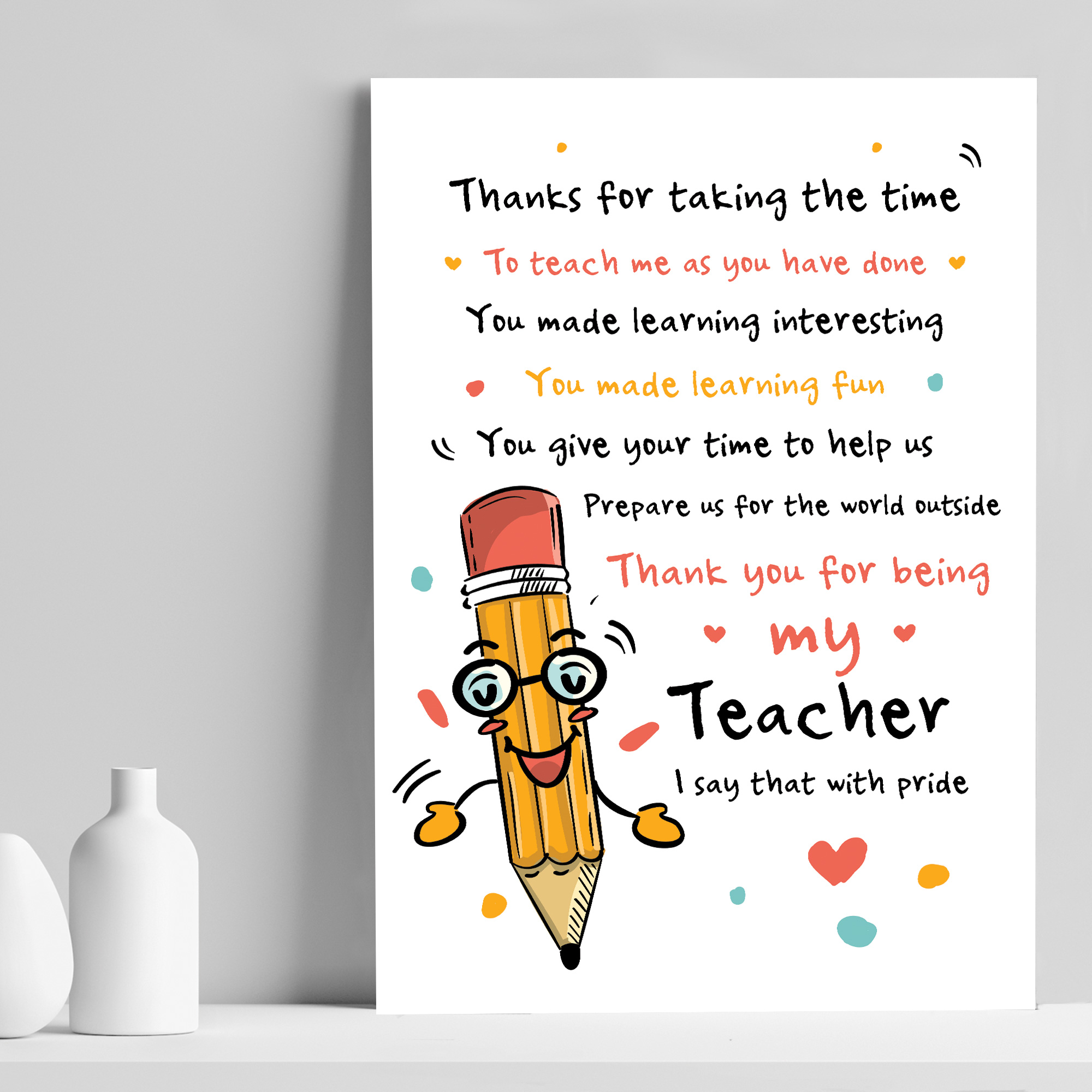 Teacher Teaching Assistant Thank You Gifts Teacher Poem Gifts