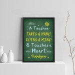 Special Teacher Gifts Thank You Poem Leaving School Nursery Gift