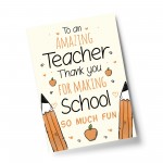 Teacher Thank You Picture Print Gift Nursery Leaving Present