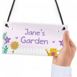 Garden Sign Personalised Hanging Garden Plaque Butterfly Plaque