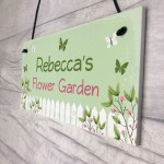 Garden Sign PERSONALISED Flower Garden Hanging Shed Sign Gift