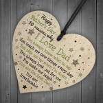 Reasons Why I Love Dad Wood Heart Fathers Day Gift From Daughter