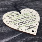 Reasons Why I Love Dad Wood Heart Fathers Day Gift From Daughter