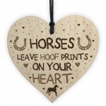 Cute Horse Lover Gift Wood Heart Horse Signs And Plaques