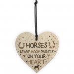 Cute Horse Lover Gift Wood Heart Horse Signs And Plaques