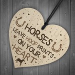 Cute Horse Lover Gift Wood Heart Horse Signs And Plaques