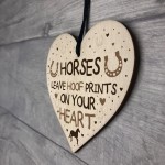 Cute Horse Lover Gift Wood Heart Horse Signs And Plaques