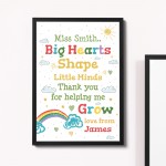 Personalised TEACHER Thank You Gift Framed Quote Print Gifts