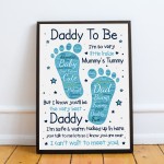 Daddy To Be Gift Framed Print For Dad Daddy Gift From Bump