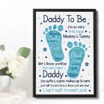 Daddy To Be Gift Framed Print For Dad Daddy Gift From Bump