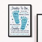 Daddy To Be Gift Framed Print For Dad Daddy Gift From Bump