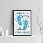 Daddy To Be Gift Framed Print For Dad Daddy Gift From Bump