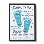 Daddy To Be Gift Framed Print For Dad Daddy Gift From Bump