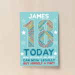 Personalised 18th Birthday Gift Girls 18th Birthday Gift For Boy