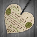 Fathers Day Gift For Grandad Wooden Heart Grandad Plaque