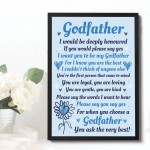 Godfather Photo Frame Godparent Gift Godmofather Asking Present