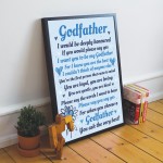 Godfather Photo Frame Godparent Gift Godmofather Asking Present