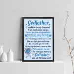 Godfather Photo Frame Godparent Gift Godmofather Asking Present