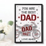 PERSONALISED Motorbike Biker Bike Print Fathers Day Gift for Dad