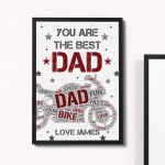 PERSONALISED Motorbike Biker Bike Print Fathers Day Gift for Dad