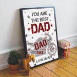 PERSONALISED Motorbike Biker Bike Print Fathers Day Gift for Dad