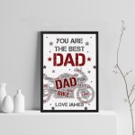 PERSONALISED Motorbike Biker Bike Print Fathers Day Gift for Dad