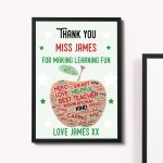 Personalised Teacher Gifts Framed Print Nursery Thank You Gifts