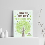 Thank You Teacher Gifts Personalised Print Best Teacher Leaving