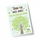 Thank You Teacher Gifts Personalised Print Best Teacher Leaving