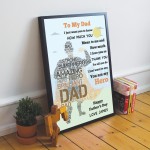 Personalised Superhero DAD Daddy Fathers Day Gifts Word Art 