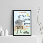 Personalised Superhero DAD Daddy Fathers Day Gifts Word Art 