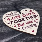 Handmade Wooden Heart Gift To Celebrate 11th Wedding Anniversary