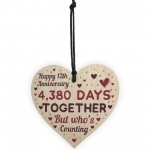 Handmade Wood Heart Gift To Celebrate 12th Wedding Anniversary