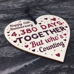 Handmade Wood Heart Gift To Celebrate 12th Wedding Anniversary