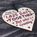 Handmade Wood Heart Gift To Celebrate 5th Wedding Anniversary