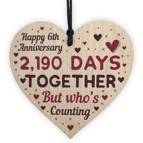 Handmade Wood Heart Gift To Celebrate 6th Wedding Anniversary 