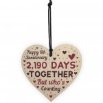 Handmade Wood Heart Gift To Celebrate 6th Wedding Anniversary 