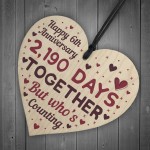 Handmade Wood Heart Gift To Celebrate 6th Wedding Anniversary 