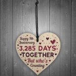 Handmade Wood Heart Gift To Celebrate 9th Wedding Anniversary