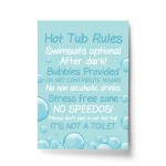 Hot Tub Signs Funny Print Hot Tub Rules Sign Garden Summer House