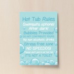 Hot Tub Signs Funny Print Hot Tub Rules Sign Garden Summer House