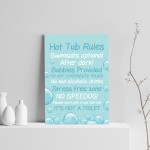 Hot Tub Signs Funny Print Hot Tub Rules Sign Garden Summer House