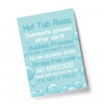 Hot Tub Signs Funny Print Hot Tub Rules Sign Garden Summer House