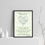 PERSONALISED Word Art Friendship Print For Best Friend Birthday 