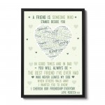 PERSONALISED Word Art Friendship Print For Best Friend Birthday 