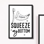 Funny Wall Sign For Bathroom Loo Toilet Bathroom Print Framed