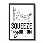 Funny Wall Sign For Bathroom Loo Toilet Bathroom Print Framed