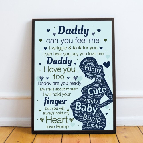 Daddy To Be Gifts Baby Shower Gift For Dad Framed Fathers Day