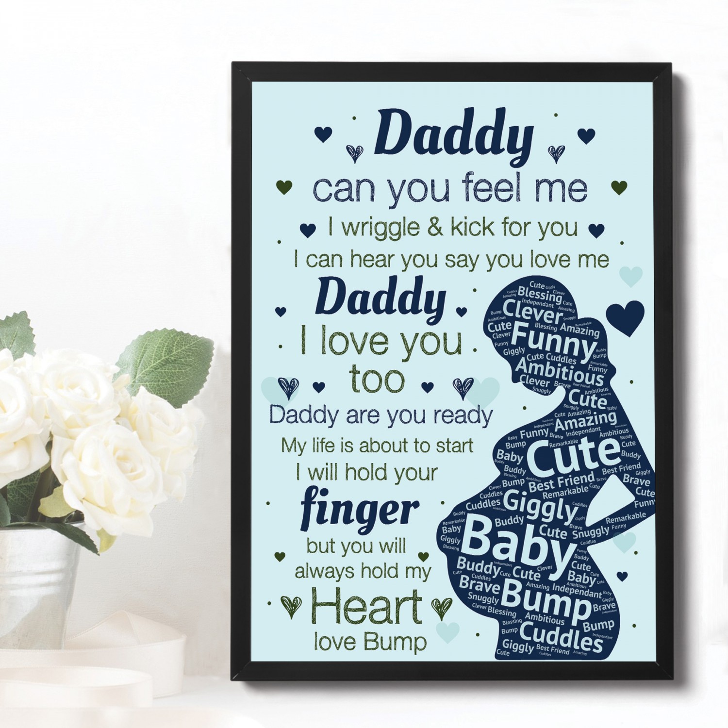 Daddy To Be Gifts Baby Shower Gift For Dad Framed Fathers Day